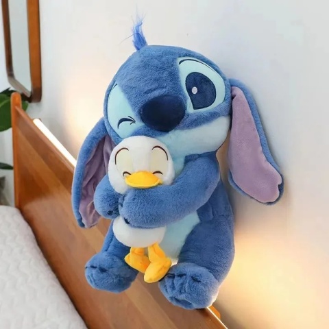 Disney pluszowa lalka Stitch Lilo lalka śliczna kaczka Stitch pluszowe wypełnione zabawki świąteczny prezent urodzinowy