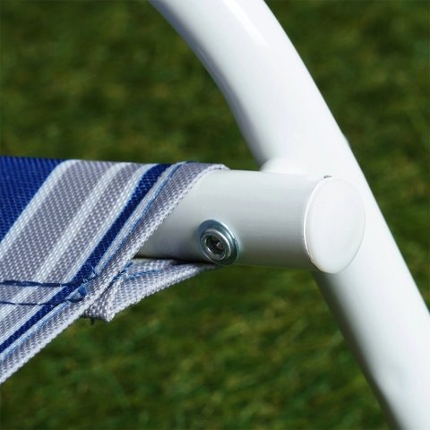 Krzesło Plażowe Składane Metalowe Wygodne Solidne VILDE 51 x 54 x 61 cm