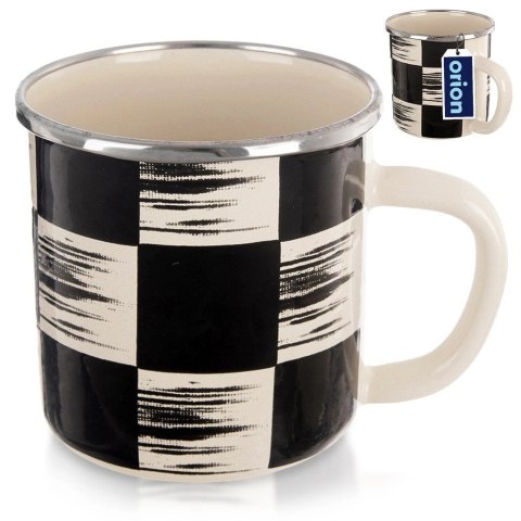 Kubek Emaliowany Nierdzewny Dekoracyjny Indukcja Gaz ORION 400 ml
