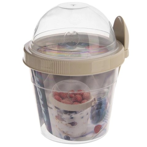 Kubek Pojemnik na Jogurt Musli Lunchbo x 400 ml ORION z Łyżeczką 13,5 cm