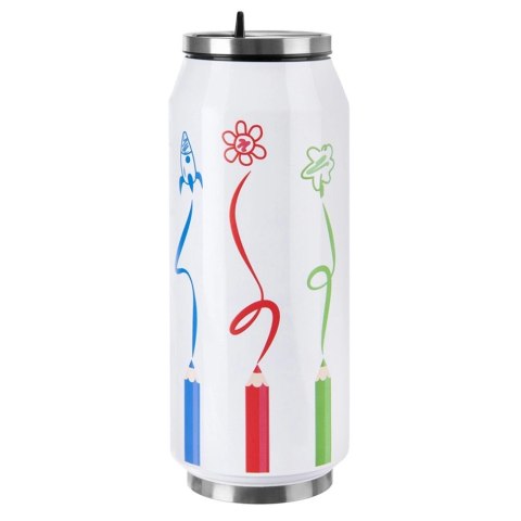 Kubek Termiczny Puszka 500 ml ORION Kolorowy Wzór Szczelny Próżniowy