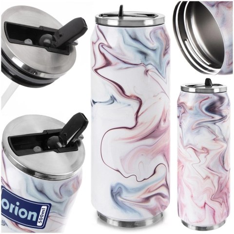 Kubek Termiczny Puszka 500 ml ORION Pastelowy Wzór Stal Nierdzewna