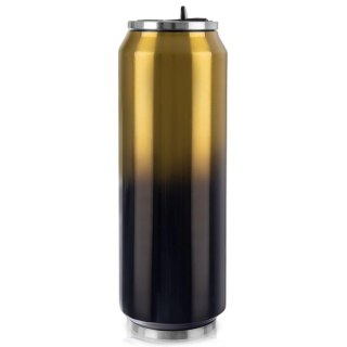 Kubek Termiczny Puszka 700 ml ORION Czarno Złoty Stal Nierdzewna Szczelny