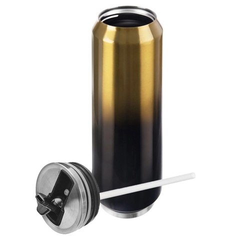 Kubek Termiczny Puszka 700 ml ORION Czarno Złoty Stal Nierdzewna Szczelny