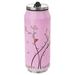 Kubek Termiczny Puszka Różowy Serce ORION 400 ml