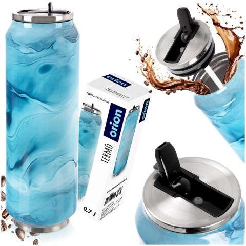 Kubek termiczny puszka niebieska 700 ml