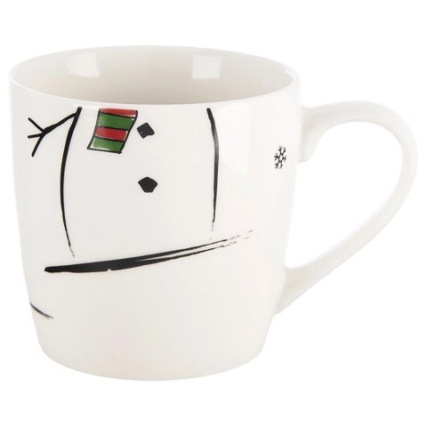 Kubek z Miseczką Porcelanowy 2 el. ORION Zima Bałwan Zestaw Śniadaniowy