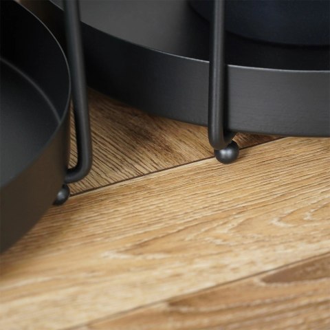 Kwietnik Metalowy Czarny 2-poziomowy Dekoracyjny ORION 46 / 58 cm 2 szt.