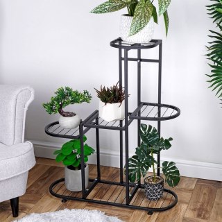 Kwietnik Metalowy Czarny 84,5 cm ORION 5 Poziomów