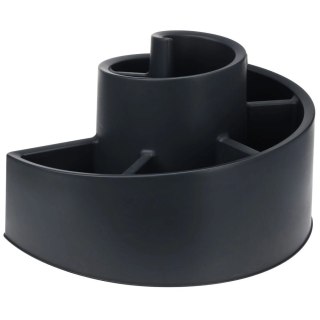 Kwietnik Ogrodowy Plastikowy Czarny Spiralny Solidny VILDE 53x43,5x32,5 cm