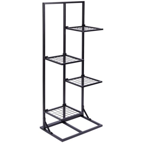 Kwietnik Stojak na Kwiaty 4-Poziomowy Kaskada Metalowy Loft VILDE 102 cm