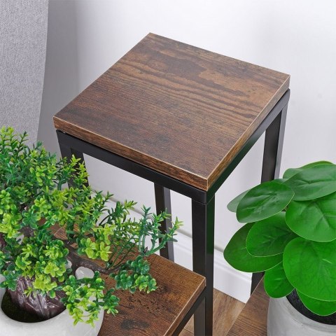 Kwietnik Stojak na Kwiaty 4-Poziomowy Kaskada Metalowy Loft VILDE 69 cm