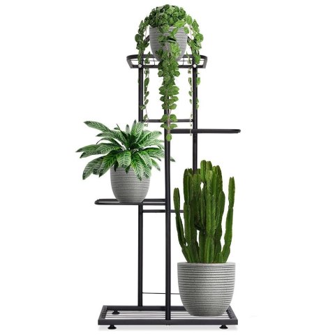 Kwietnik Stojak na Kwiaty 4-Poziomowy Kaskada Metalowy Loft VILDE 80 cm