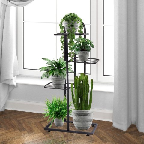 Kwietnik Stojak na Kwiaty 4-Poziomowy Kaskada Metalowy Loft VILDE 80 cm