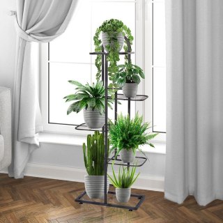 Kwietnik Stojak na Kwiaty 5-Poziomowy Kaskada Metalowy Loft VILDE 96 cm