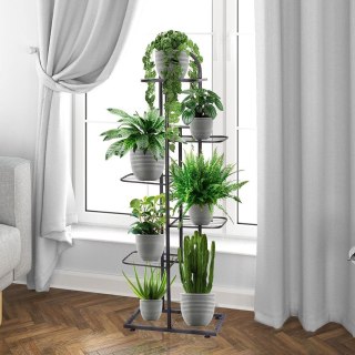 Kwietnik Stojak na Kwiaty 6-Poziomowy Kaskada Metalowy Loft VILDE 106 cm