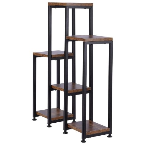 Kwietnik Stojak na Kwiaty 6-Poziomowy Kaskada Metalowy Loft VILDE 70 cm