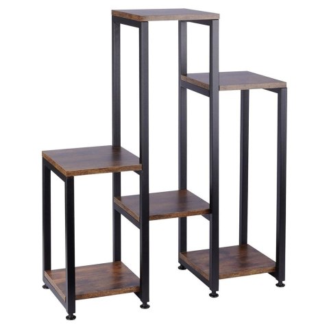 Kwietnik Stojak na Kwiaty 6-Poziomowy Kaskada Metalowy Loft VILDE 80 cm