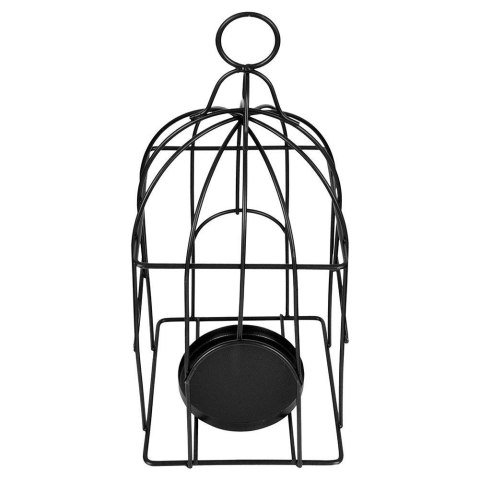 Lampion na Świece Świeczkę Tealight Metalowy Czarny Loft Solidny ORION 25cm