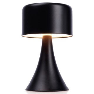 Lampka Nocna LED Metalowa Czarna Bezprzewodowa Stołowa Solidna VILDE 20,5cm