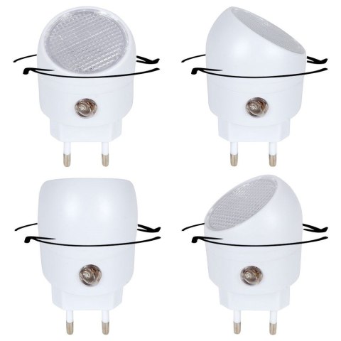 Lampka Nocna led do Kontaktu z Czujnikiem Zmierzchu 8 cm ORION Biała