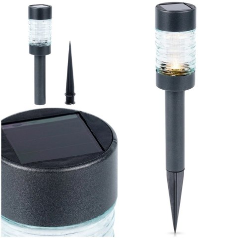 Lampka Ogrodowa Solarna led Wbijana 27 cm ORION Stal Nierdzewna