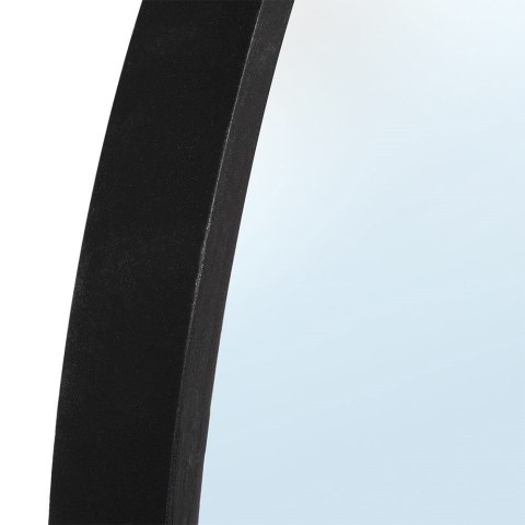 Lustro Ścienne Drewniane Czarne Okrągłe VILDE 50 cm