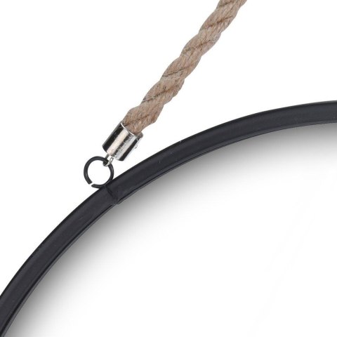 Lustro Ścienne Wiszące Czarne Okrągłe Dekoracyjne z Ramą Loft VILDE 41 cm