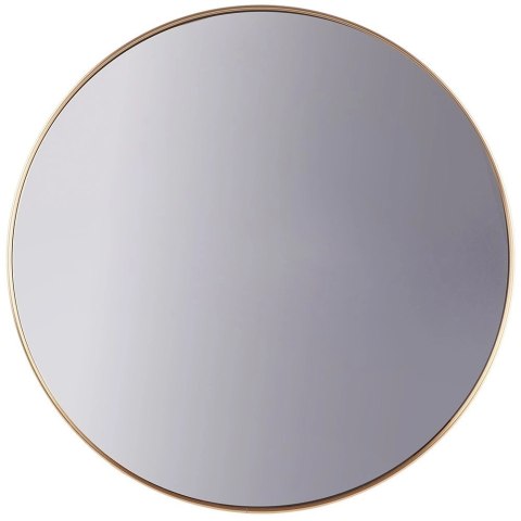 Lustro Ścienne Złote Okrągłe 50 cm VILDE Metalowa Rama Styl Glamour