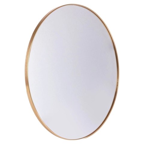 Lustro Ścienne Złote Okrągłe 50 cm VILDE Metalowa Rama Styl Glamour