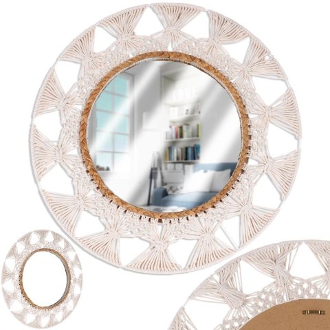 Lustro Ścienne z Ramą Wiszące Ozdobne Dekoracyjne HOME STYLING 55 cm