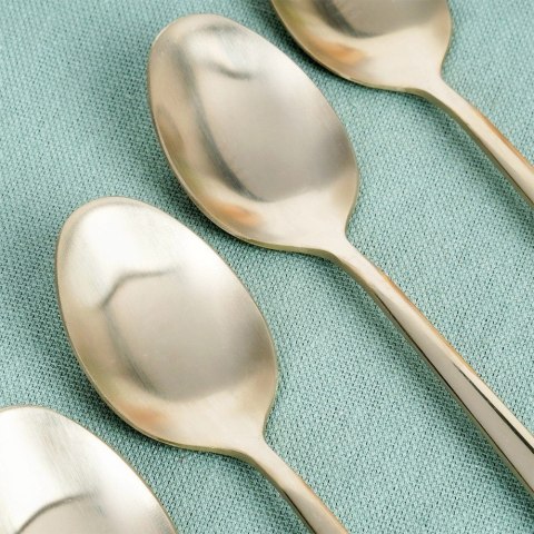 Łyżeczki do Herbaty Stal Nierdzewna Złote 4 Sztuki 15 cm ORION