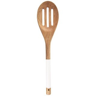 Łyżka Łyżeczka Cedzakowa do Odcedzania Drewniana WHITELINE 30 cm ORION
