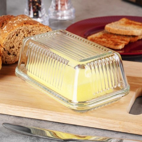 Maselniczka Szklana z Pokrywką 17 x 10 x 7 cm do Zmywarki VILDE