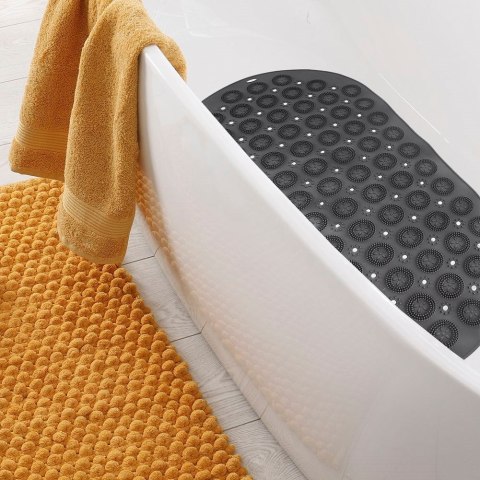 Mata antypoślizgowa do wanny szara 68x37 cm