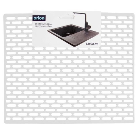 Mata do Zlewu Gumowa Biała 33 x 28 cm Perforowana Antypoślizgowa ORION