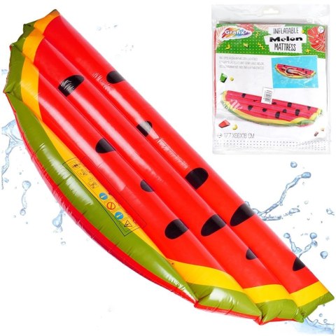 Materac do Pływania Arbuz Dmuchany 174 x 58 x 13 cm Tworzywo VILDE