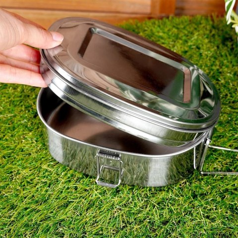 Menażka Obiadowa Stalowa Pojemnik Lunchbox 2-Poziomowa REDCLIFFS 350/900 ml