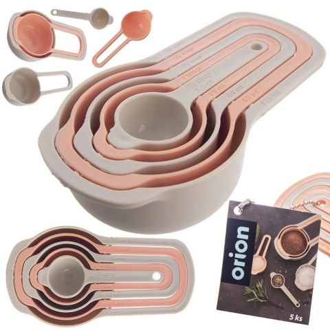 Miarki Kuchenne Zestaw 5 szt Tworzywo Wielokolorowe do zmywarki ORION