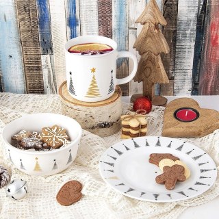 Miseczka Porcelanowa CHOINKA 13,5 cm 560 ml do Zmywarki i Mikrofali ORION