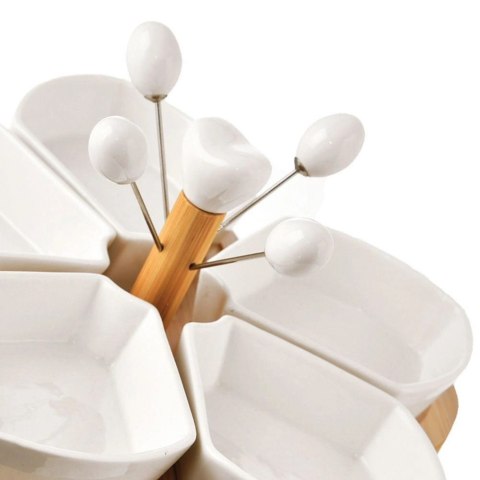 Miseczki na Przekąski Porcelanowe Białe Dekoracyjne WHITELINE 28,5 cm