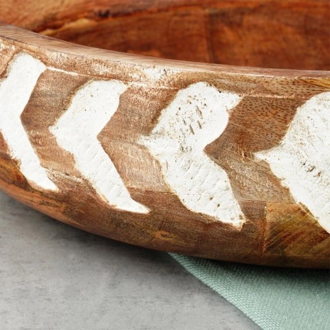 Miska Drewniana do Serwowania Podawania Owoców Ozdobna VILDE 20 cm, 850 ml