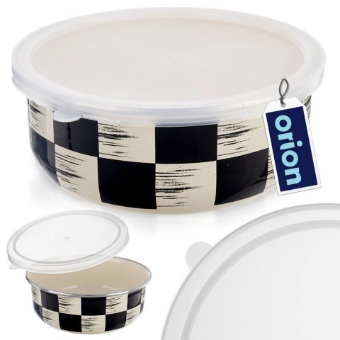 Miska Emaliowana SZACHOWNICA 1 L z Pokrywką Żaroodporna Zmywarka ORION