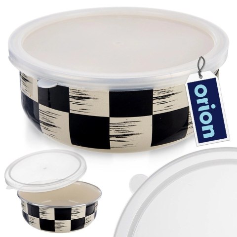 Miska Emaliowana SZACHOWNICA 800 Ml z Pokrywką Żaroodporna Zmywarka ORION