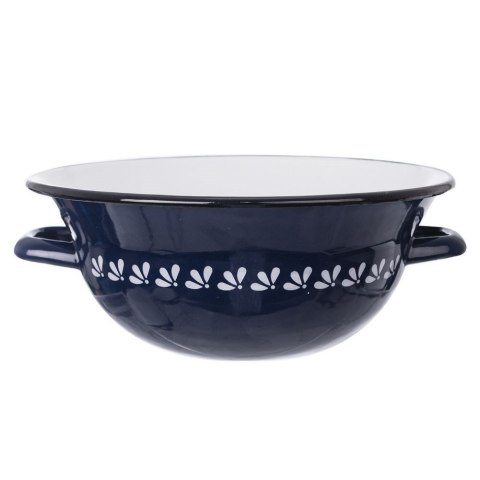Miska Kuchenna Emaliowana Niebieska z Uchwytami 26 cm 2,5L Modrobila Orion