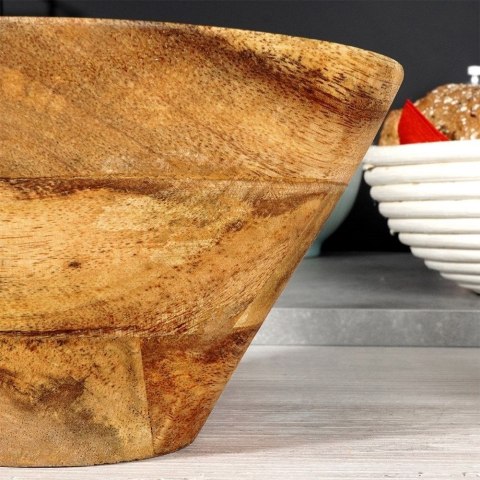 Miska Stołowa Drewniana do Serwowania Podawania Naturalna VILDE 19,5 cm, 1l