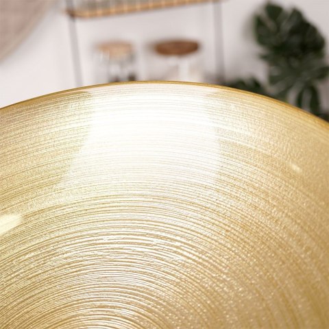 Miska Szklana Misa na Sałatkę Salaterka Złota VILDE 30 cm 2,2 l