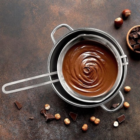 Miska do Rozpuszczania Czekolady Wosku Masła Stalowa Solidna ORION 1,2 l