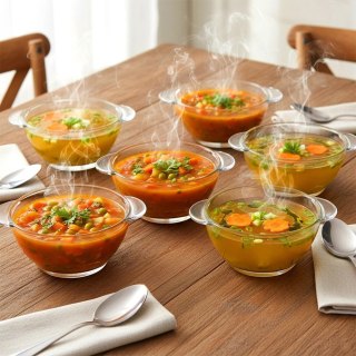 Miski bulionówki szklane 420 ml 6 szt.