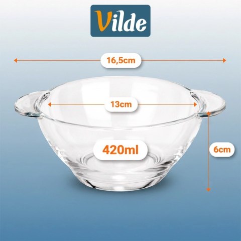 Miski bulionówki szklane 420 ml 6 szt.